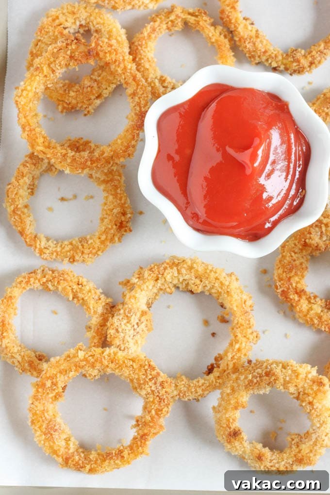 Oven-Crisped Onion Rings 3 Buttermilk Soaked Baked Onion Rings