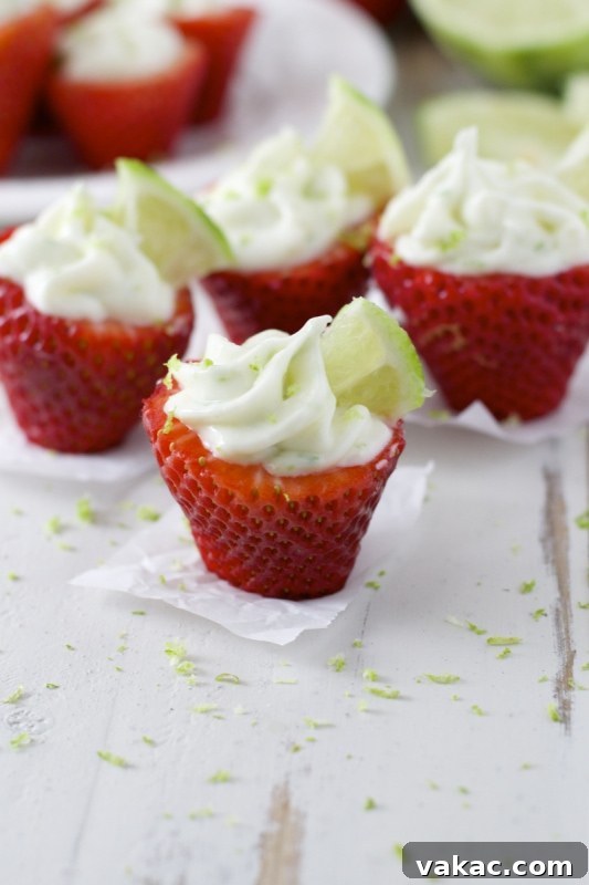 Over 20 No-Bake Treats to Beat the Summer Heat 23 Key Lime Pie Stuffed Strawberries, bite-sized key lime pie desserts
