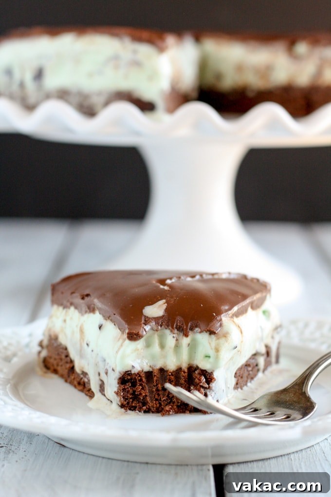 Mint Chocolate Chip Brownie Ice Cream Indulgence 5 Mint Chocolate Chip Ice Cream Brownie Pie - Layered with ice cream