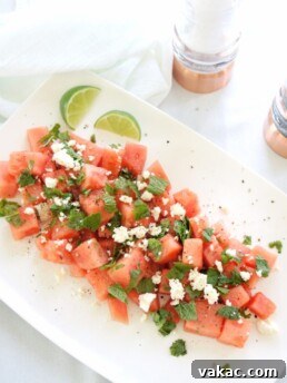 Fresh Watermelon, Mint and Feta Salad