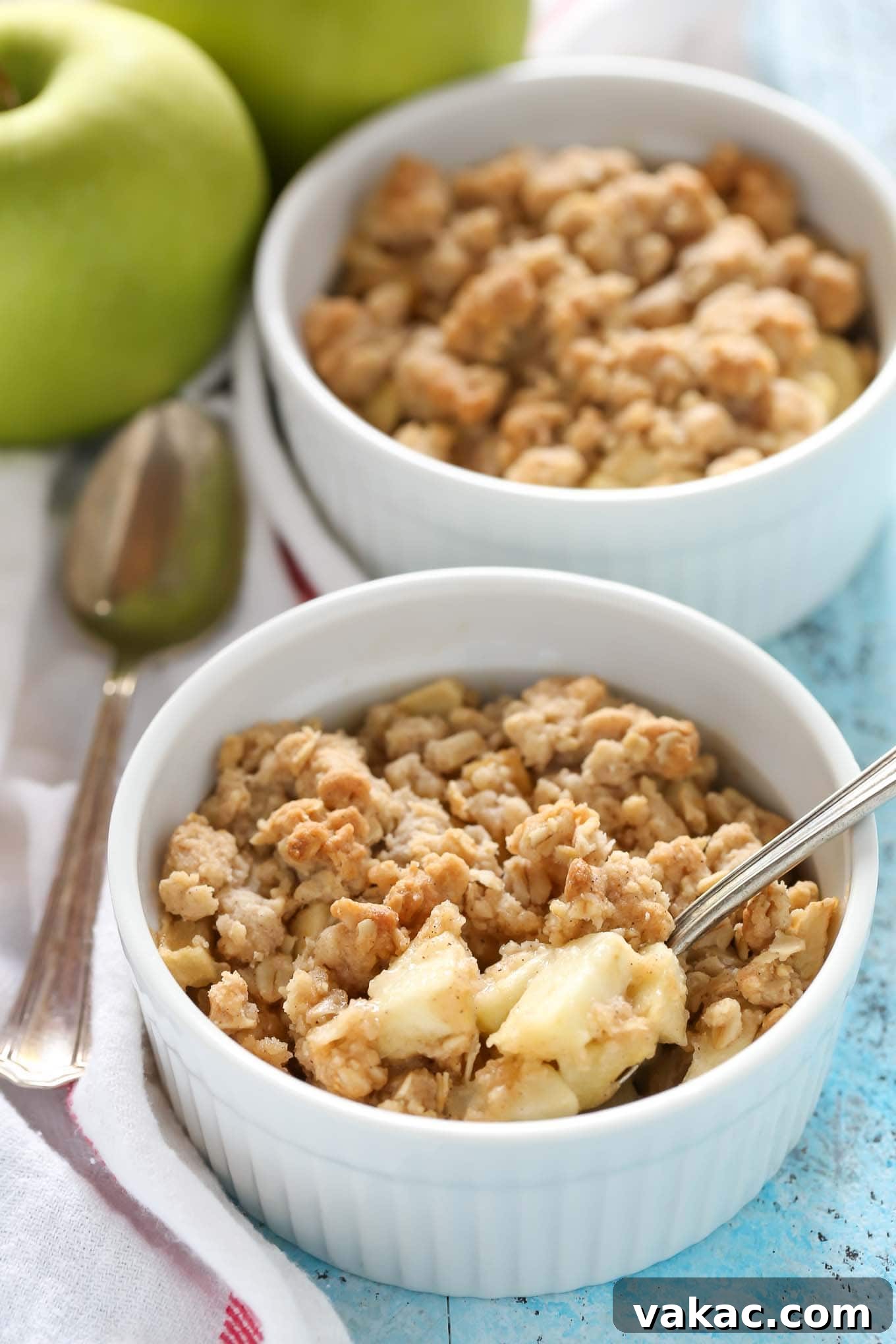 Perfectly Paired Apple Crisp 2 Delicious Apple Crisp for Two, a perfect small batch dessert for autumn