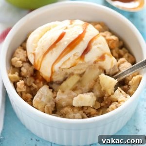 Perfectly Paired Apple Crisp 5 Finished Apple Crisp for Two, garnished and ready to serve