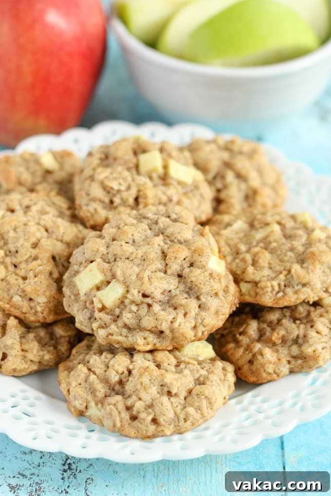 Perfectly Paired Apple Crisp 6 Chewy and delicious Apple Oatmeal Cookies, perfect for a fall treat