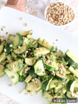 Sauteed Zucchini with Basil and Pine Nuts