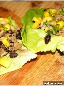 Mexican Black Bean and Pork Lettuce Wraps