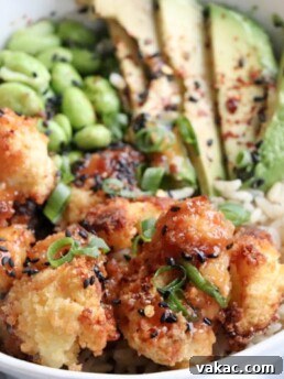 Crispy Honey Garlic Cauliflower Bowls