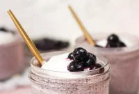 High-Protein Blueberry Chia Pudding (Blended for Creaminess)